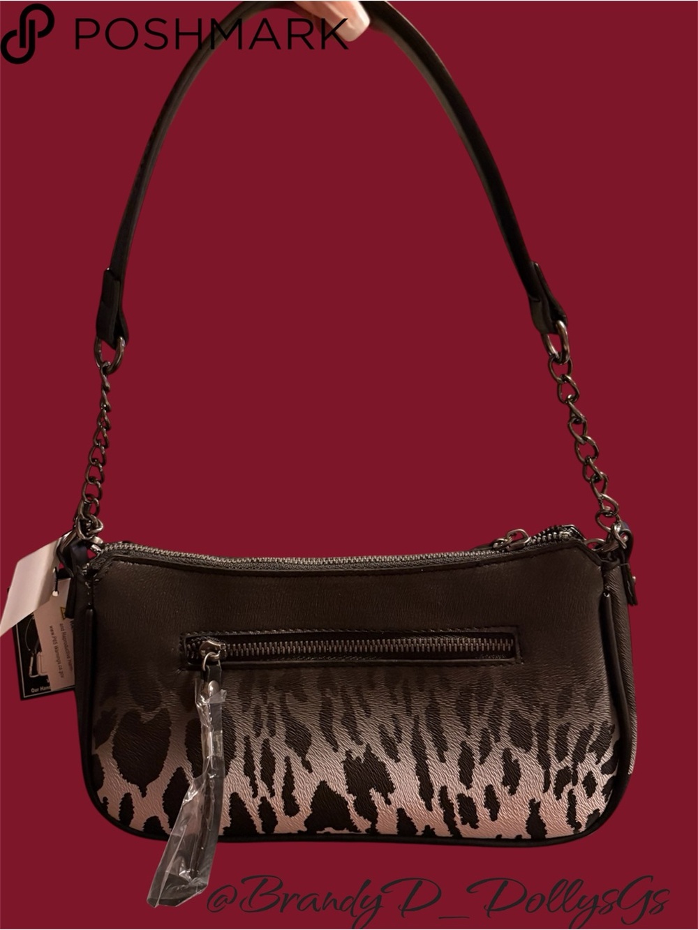Ed Hardy Black Shoulder Bag with Multicolor Skull & Floral Graphics - Picture 7 of 16